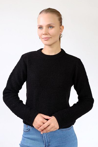 Rays 23341 Pulover negru cu gât turnu