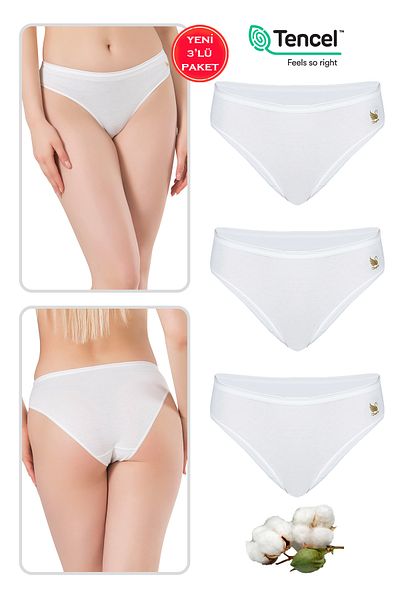 ÖZKAN underwear Özkan 23924 3 Pack Women's Cotton Modal Flexible Soft Slip Panties