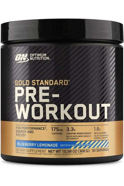Optimum Nutrition جولد ستاندارد قبل التمرين، التوت الأزرق والليمون، 300 جرام