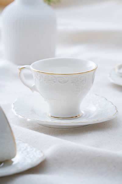ACAR Angela Gold 6-Person Coffee Cup Set - 90 ml