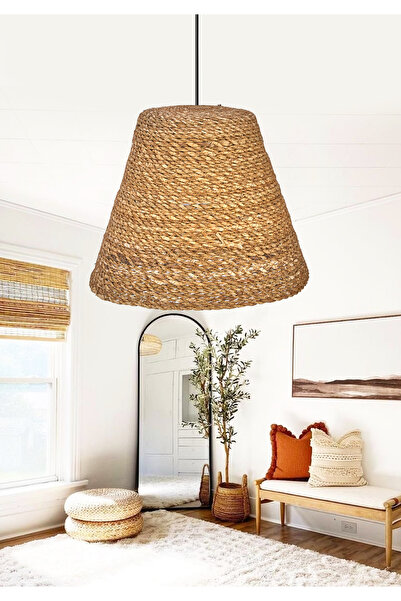 HOMİNG Homing Konik Tarz Bej Natural Hasır Sarkıt No:4 241691