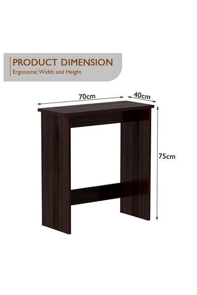 Mahmayi Study Desk with Foot Rest Support, Executive Desks Ideal for Home and Office - Dark Walnut