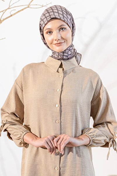 JAWEL Γυναικείο μαλακό κασκόλ με μικρό έθνικ σχέδιο