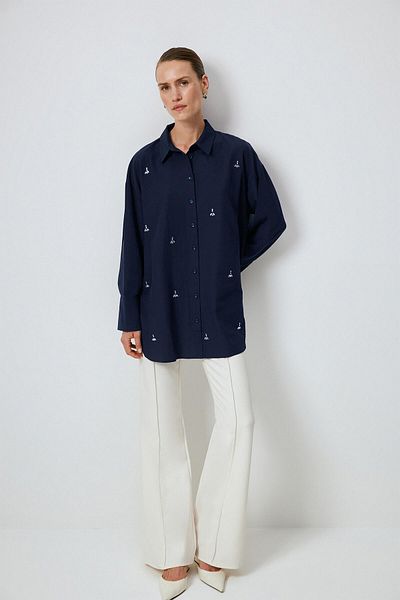 Touché Privé Stone Embroidered Shirt