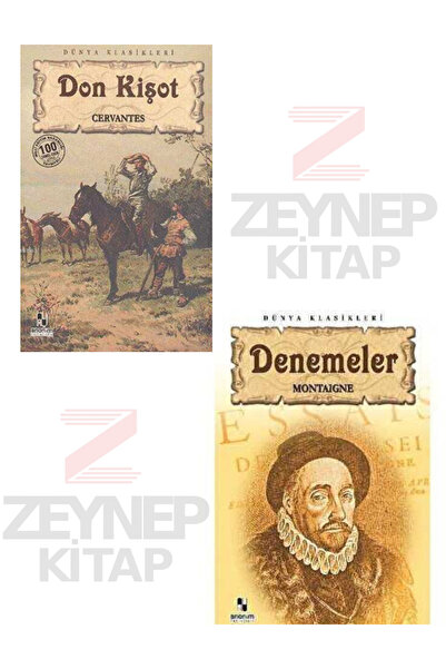 Anonim Yayıncılık Dünya Klasikleri Don Kişot Ve Denemeler 2 Kitap Set