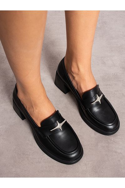 Alemdar Shoes Дамски мокасини Black Star Detail