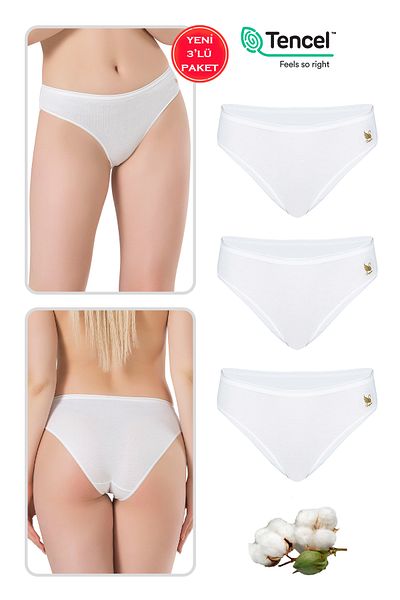 ÖZKAN underwear Özkan 23924 3 Pack Γυναικεία βαμβακερά μοντάλ εύκαμπτα μαλακά εσώρουχα