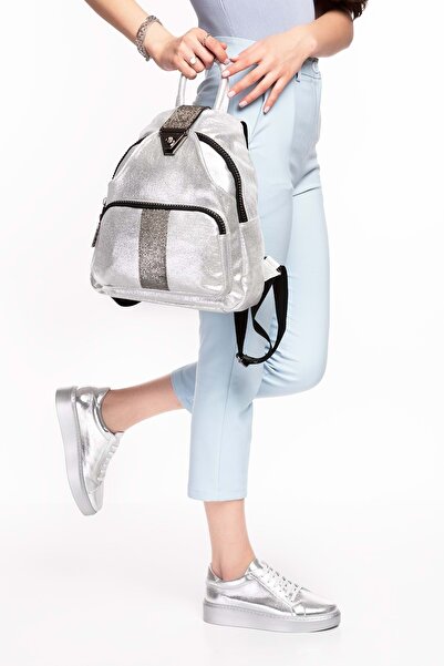 Gondol Kadın Taş Detaylı Günlük Sırt Çantası ald.1250 Gümüş