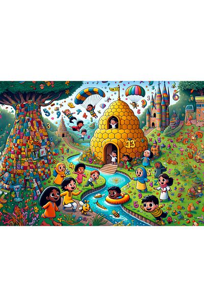 Art Puzzle Art Children's Land of Numbers 50 Piece Puzzle