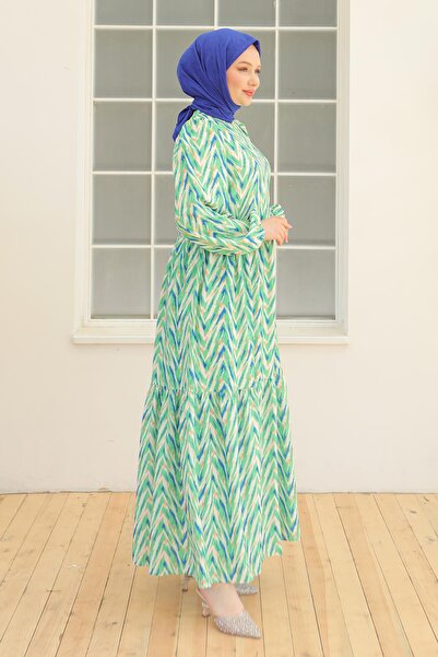 Armine TREND Φαρδύ Φόρεμα Μακρύ Πράσινο 24YT914