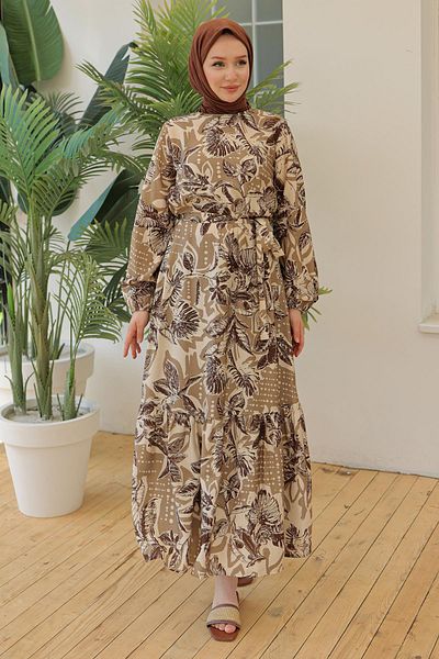 Armine TREND Brown Dress - 24yt932 Model