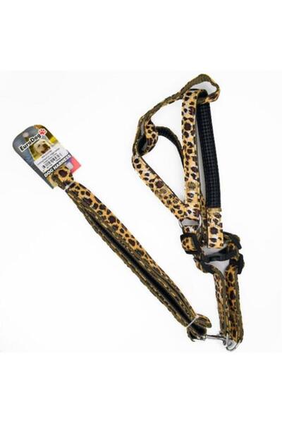 Genel Markalar Köpek Uzatma Tasması+Göğüs Tasması Leopar 20mm 120 Cm - 454-JCLH799