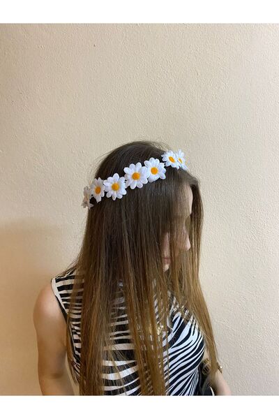 sema aksesuar إكسسوار طوق الشعر على شكل زهرة الأقحوان - تاج مشبك الأزهار - إط...