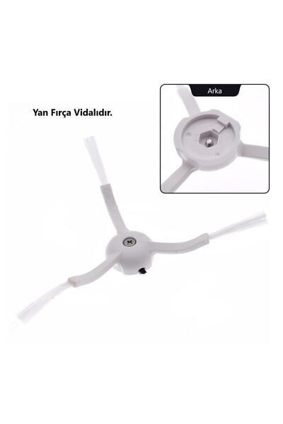 Xiaomi Mop 2 Pro (BEYAZ) Mjst1shw Uyumlu 2 Adet Yan Fırça
