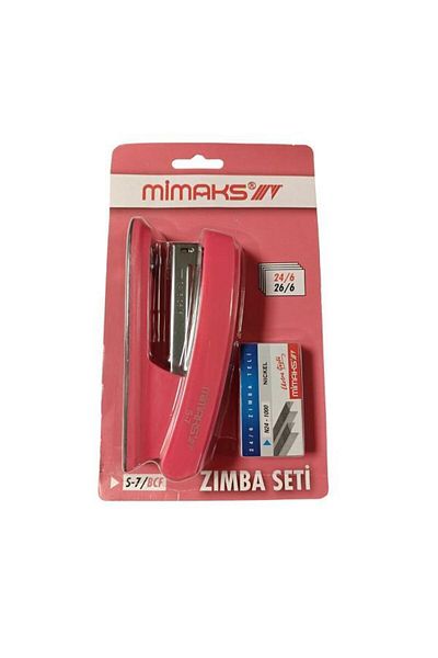 Mimaks Pink Stapler Set - No:24/6 Code: S7
