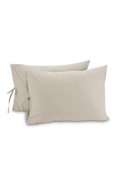 Sabia Organic 100% Cotton 50X60 cm Lace up Pillow Case Set 62 Strings (155 Tc)