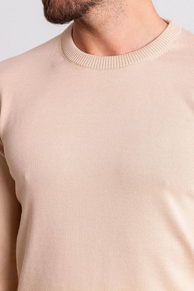Mcr Plain Slim Fit Men's Crew Neck Sweater Beige - 11355.21K