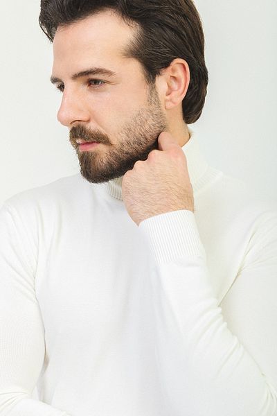 Mcr سترة رجالية ذات ياقة مدورة كاملة وقصة ضيقة من Straight Slim Fit - 11412.22k