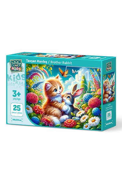 Art Puzzle Art Child Rabbit Sister 25 Piece Puzzle