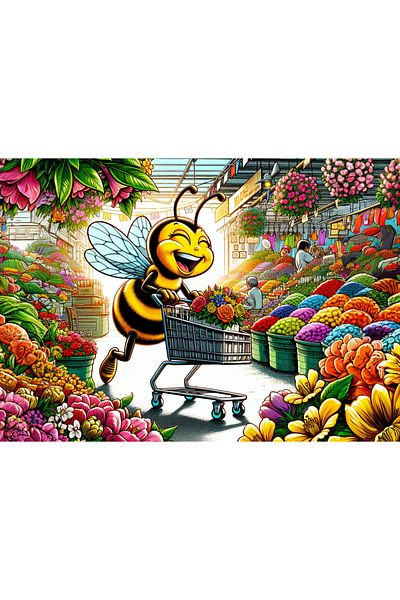 Art Puzzle Art Child Honey Bee Shopping 100 Piece Puzzle