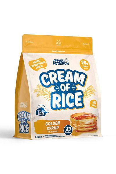 applied nutrition Cream Of Rice, Golden Syrup, 1 Kg | High Carbohydrate | Source Of Energy For Breakfast & Snacks