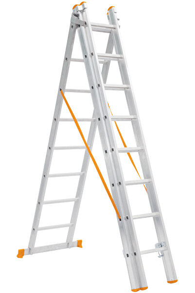 ELBE 3*2 Metre A Tipi Sürgülü Alüminyum Merdiven