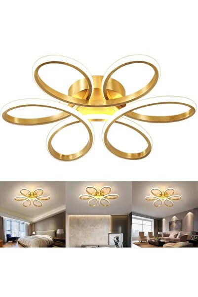 Lambadar Papatya Model Plafonyer Modern Led Beyaz Işık Ultra Power Led Avize Salon Mutfak Oda Hol Ledli Avize