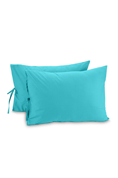 Sabia طقم غطاء وسادة من القطن 100%، 62 خيط (155 TC)، مقاس 50×60 سم، مع أربطة