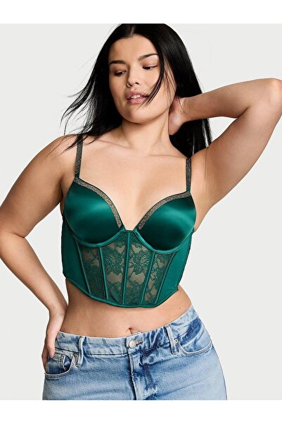 Victoria's Secret Bombshell 2 Beden Büyük Gösteren Işıltılı Askılı Push-Up Bü...