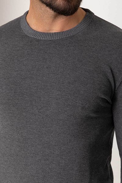Mcr Plain Slim Fit Men's Crew Neck Sweater Anthracite - 11355.21K