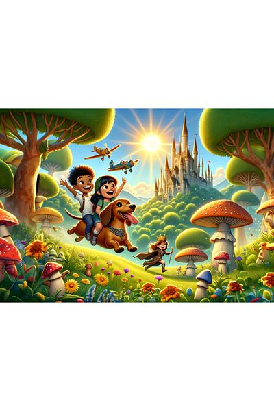 Art Puzzle Art Child Cute Travelers 50 Piece Puzzle