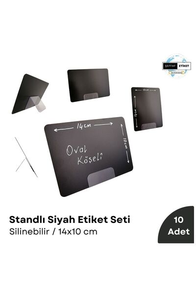 Şeffaf Etiket 10 τεμάχια αυτοκόλλητη βάση για πινακίδες από PVC που διαγράφον...