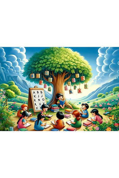 Art Puzzle Art Child Teacher Tree 200 Piece Puzzle