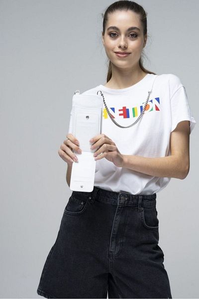 Valentino Orlandi Monogram Λευκή Γυναικεία τσάντα χιαστί Vlt061