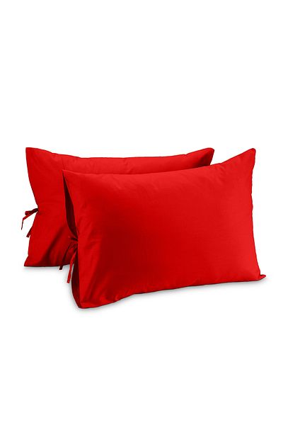 Sabia Organic 100% Cotton 50X60 cm Lace up Pillow Case Set 62 Strings (155 Tc)
