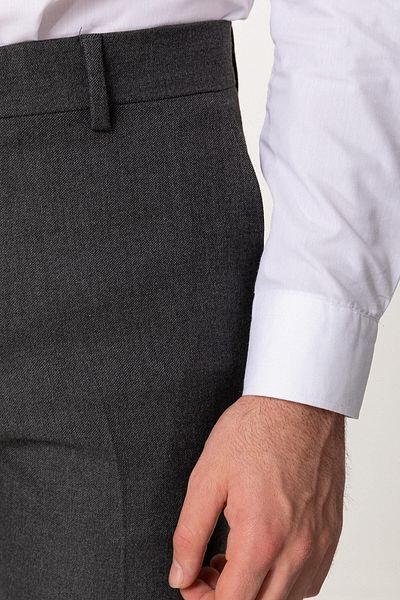 Mcr Straight Anthracite Color Slim Fit Classic Men's Trousers