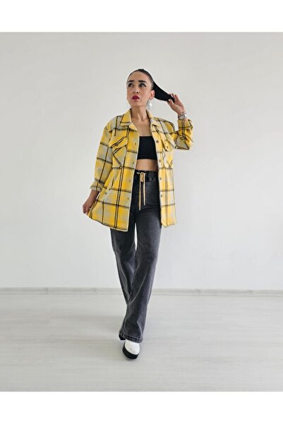 Altı Üstü Butik Картатий фланелевий піджак з кишенями