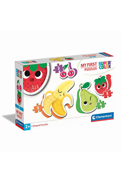 CLEMENTONI 14 Parça Supercolor Puzzle: İlk Puzzle Koleksiyonum Meyveler