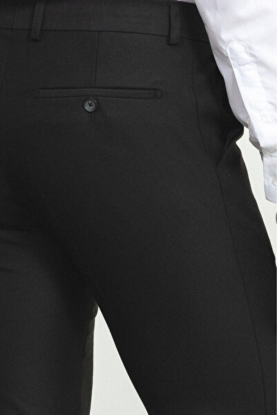 Mcr Straight Slim Fit Classic Men's Trousers Black - 38028.21K