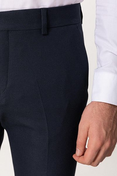 Mcr Straight Slim Fit Classic Men's Trousers Navy Blue - 38028.21K