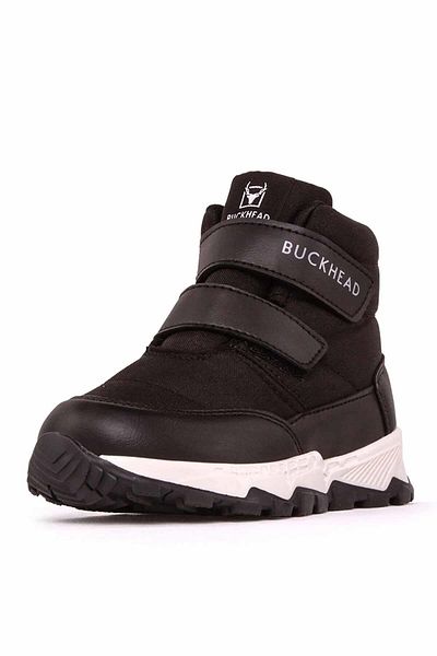 BUCKHEAD Snowshell Black Kids Boots - Buck4183