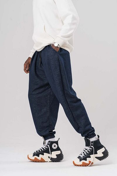 go gang own Flared Waist and Leg Elastic Pleated Baggy Shalwar