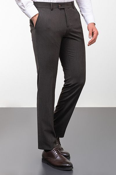 Mcr Straight Slim Fit Classic Men's Trousers Brown - 38195.23K