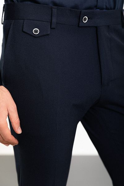 Mcr Straight Super Slim Fit Men's Trousers Navy Blue - 38115.22K