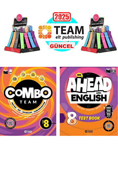 Team Elt Publishing Ahead with English 8 Test Book + Combo +Polo Kalemlik Hed...
