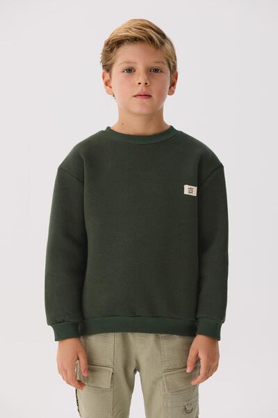 Nebbati Basic Bg Store Boy Khaki Sweatshirt