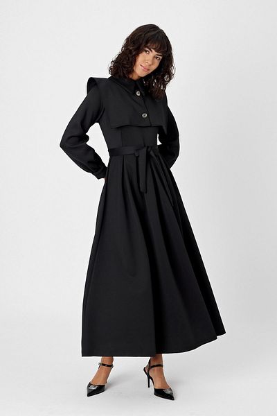İrva Tesettür Monche Oversize Scuba Dress with Cape