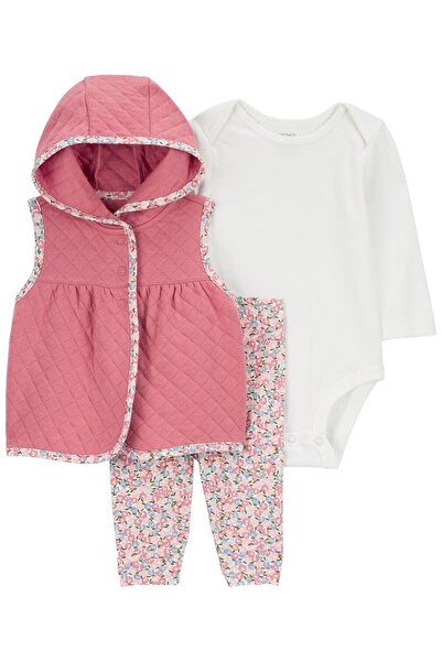 Carter's Kız Bebek Yelekli Set 3'lü Paket