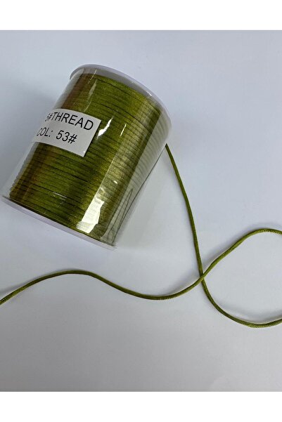 KARAASLAN 100 Mt (bobin )1 Mm Floş Ip, Bileklik Ipi, (SIÇAN KUYRUĞU) Renk Yeş...