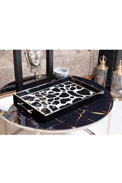 PINALE ART Lüx Nişan Yüzük Çeyizlik Çay Kahve Tepsi